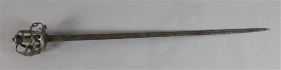 A 17th century backsword,